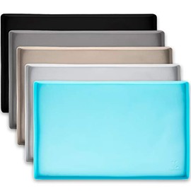 DogBuddy Dog Food Mat, Small (19x12), Large (24x16), XXL (32X24), Nonslip Pet Food Mat, Silicone Dog Bowl Mat, Washable Dog Mat for Food and Water, Waterproof Dog Food Mats for Floors â Large, Maya