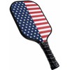 USA flagT300 Carbon Fiber Pickleball Paddle,16mm PP Honeycomb Core,Soft Feel