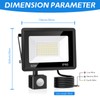 Jsdoin 30W LED Strahler mit Bewegungsmelder 4500LM Außenstrahler 6500K