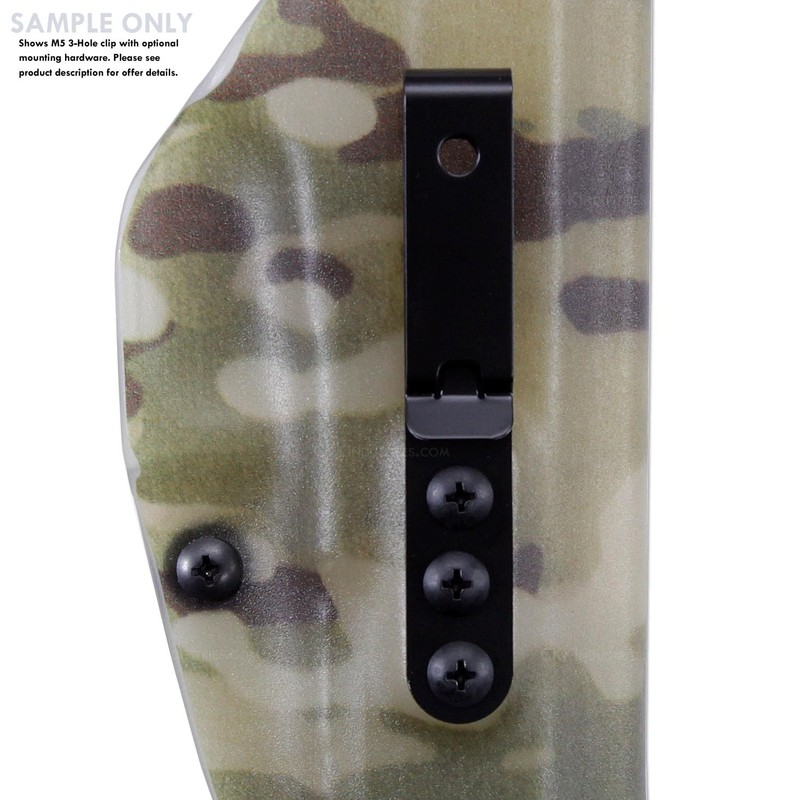 [2 Pack w/Hardware] HolsterSmith Universal Metal Belt Clip for Holster