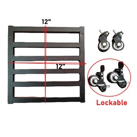 FSHEYUE Aluminum Plant Dolly Stand Rolling 4 Wheels Heavy Duty Caddy Holder Patio Pot