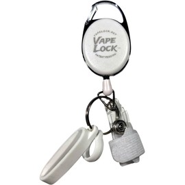 Vapelock Retracting Vape ClipPatent Pending The First Retracting Anti-Loss Device for All Lightweight Vapes Keeps Vape Upright and Available