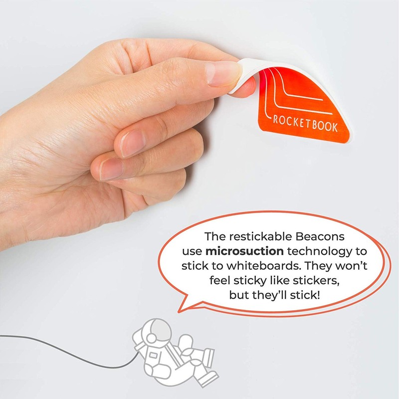 Rocketbook Beacons - Digitize Your Whiteboard - Reusable Stickers to