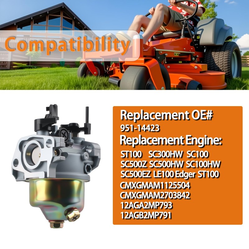 Carburetor Kit Compatible with Craftsman M105 21" Push Model 11A-A2SD791