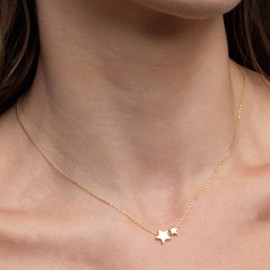 FYXYZ Sister Gifts Gold Stars Necklace Big & Little Sisters Necklaces