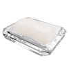 Linkidea 2 Pack Rectangle Glass Soap Dish, Bar Soap Sponge