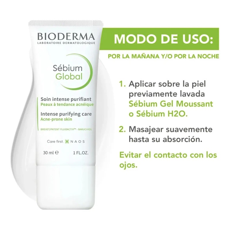 Bioderma Sebium Global 30ml Acné Barros Espinillas Todo Tipo Piel