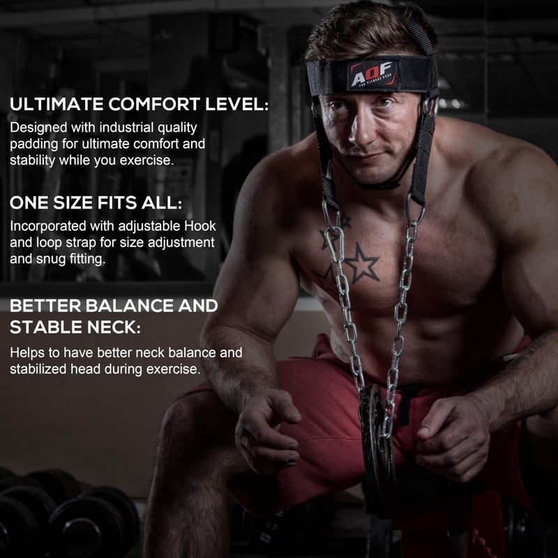 AQF Adjustable Head Harness Diving Neck Builder with D-Hook Attachment