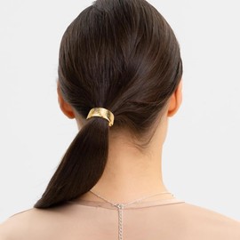 4 PACK Hair Clips Ponytail Holder, Metal High Ponytail Cuff Hair Barrettes Simple Retro Large Hair Barrettes French Clip Barrettes Gold Hair Barrettes For Women Girls (Gold+Silver, One size)