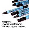 Show Me Fine Tip Drywipe Whiteboard Pens 12-Pieces, Black