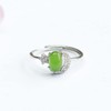 S925银镶和田玉碧玉戒指苹果绿披星戴月2041912