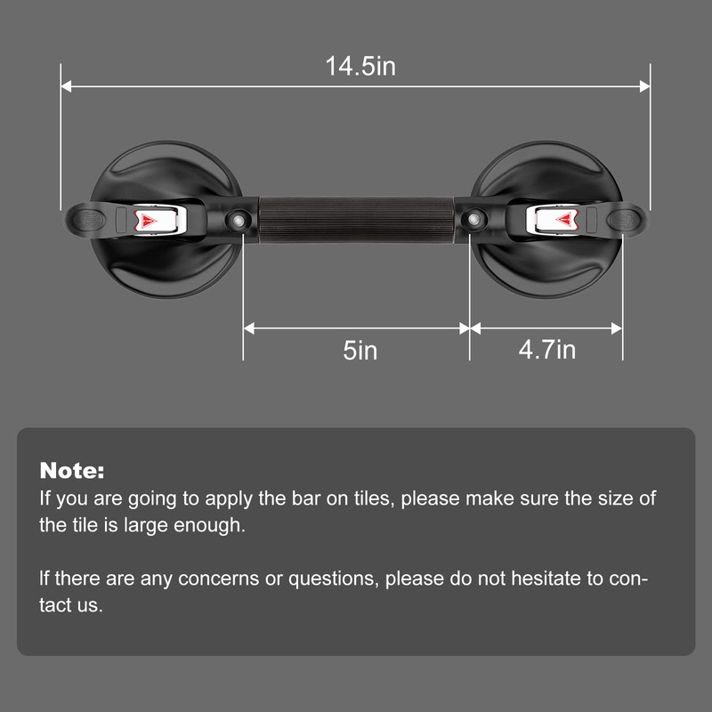 Daren Medical 15-Inch Shower Handle - Upgraded Grab Bar with