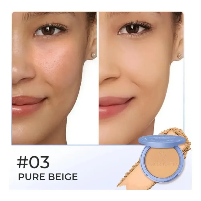 Base De Maquillaje En Polvo Compacta Mate Mate De 3