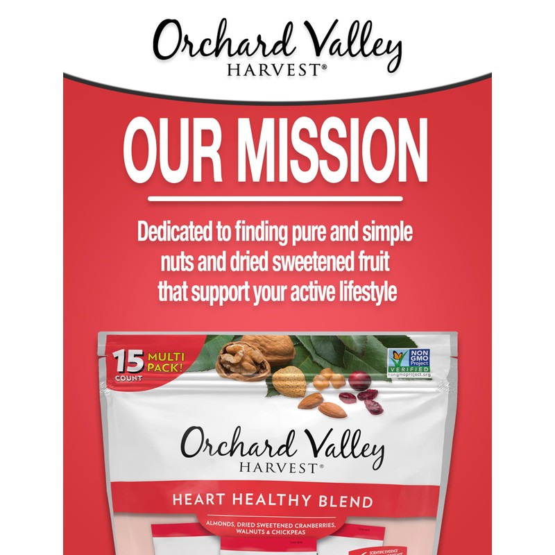 Orchard Valley Harvest Heart Healthy Blend, 1 Ounce Bags (Pack