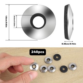 240 Stück Dichtscheiben M6.3 x 16mm, Unterlegscheiben Gummi Edelstahl, Dichtungsscheiben Dichtscheiben mit Neoprenbeschichtung, Unterlegscheiben für Schrauben Spenglerschrauben