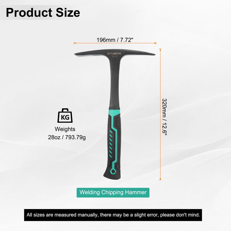 HARFINGTON Welding Chipping Hammer 28oz Slag Removal Tool Carbon Welder