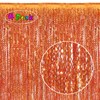 4 Pack Orange Wavy Metallic Tinsel Foil Fringe Curtains |