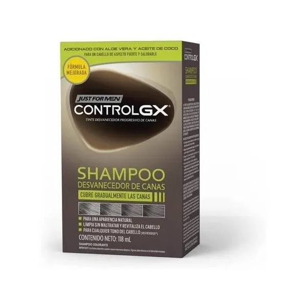 Shampoo Just for Men Control Gx, Desvanecedor Progresivo De Canas,