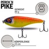 Jerkbait Pike I 15 cm, 80 g Slow Sinking for