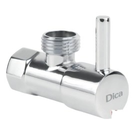 Llave Angular Cromo Con Maneral De Palanca Para Wc Casa Dica