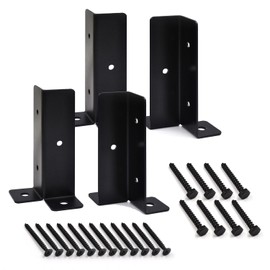 4 Pcs Deck Post Base Bracket,1.5x1.5, 2x2, 2x4, 4x4 Adjustable Base Bracket