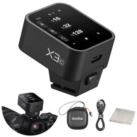 Godox X3C X3 C X3-C 𝗧𝗼𝘂𝗰𝗵𝘀𝗰𝗿𝗲𝗲𝗻 TTL Wireless Flash Trigger for Canon Camera, with TCM Conversion 2.4G 1/8000s HSS,Built-in 3.7V 850mAh Li-Ion Battery (X2T-C,XPro-C,XProII-C Upgrade Version)