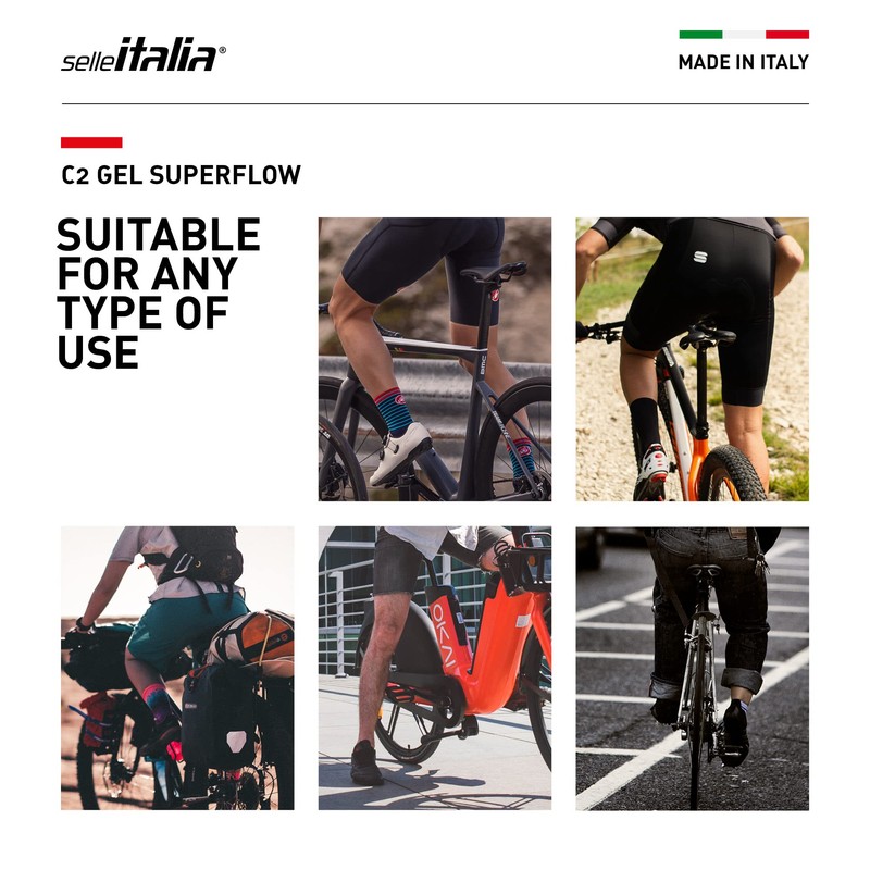 Selle Italia - C2 Gel Flow, Soft Gel Bicycle Saddle