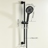 DOUBLUOEG Hand Shower with Slide Bar, Matte Black 26 Inch