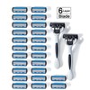 24 Stainless Steel 6 Blade Shaving Razor for Men Beard