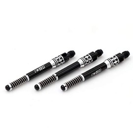CUESOUL TERO AK7 Aluminum Dart Shafts Balck Built-in Spring Telescopic for Steel Tip Darts and Soft Tip Darts,Set of 3 pcs