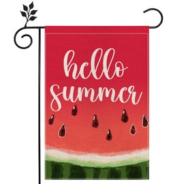 AnyDesign Watermelon Garden Flag 12.5 x 18 Inch Hello Summer Yard Flag Waterproof Double-Sided Seasonal Decorative Outdoor Flag for Farmhouse Spring Lawn Patio DecorationL8