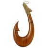 12" Hand Carved Wood Hawaiian Makau Fish Hook
