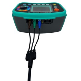 MAINS TEST LEAD CORD - SUITABLE FOR KEWTECH KT63/KT63DL/KT63+, KT64/KT64DL, KT65/KT65DL & KT66DL MULTIFUNCTION TESTER - 13A PLUG TO BROWN, BLUE & GREEN 4mm PLUGS