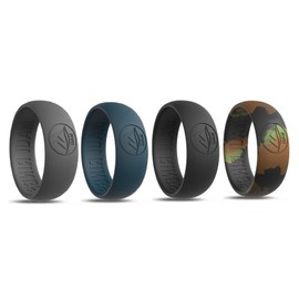 MAUI RINGS Men’s Silicone Wedding Rings Breathable Comfortable Attractive Rubber Band Safe for Sports Work Fitness Thin 8 Colors Precious Metal Look