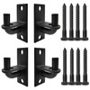 4 Pack Black Wall Mount Gate Chain Link Hinges with