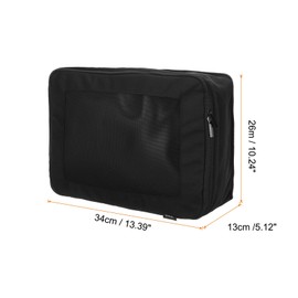 sourcing map Compression Packing Cube for Suitcases 34x26x13cm Lightweight Luggage Organizers Bag Travel Essentials Compression Bags for Carry on Suitcases, Black