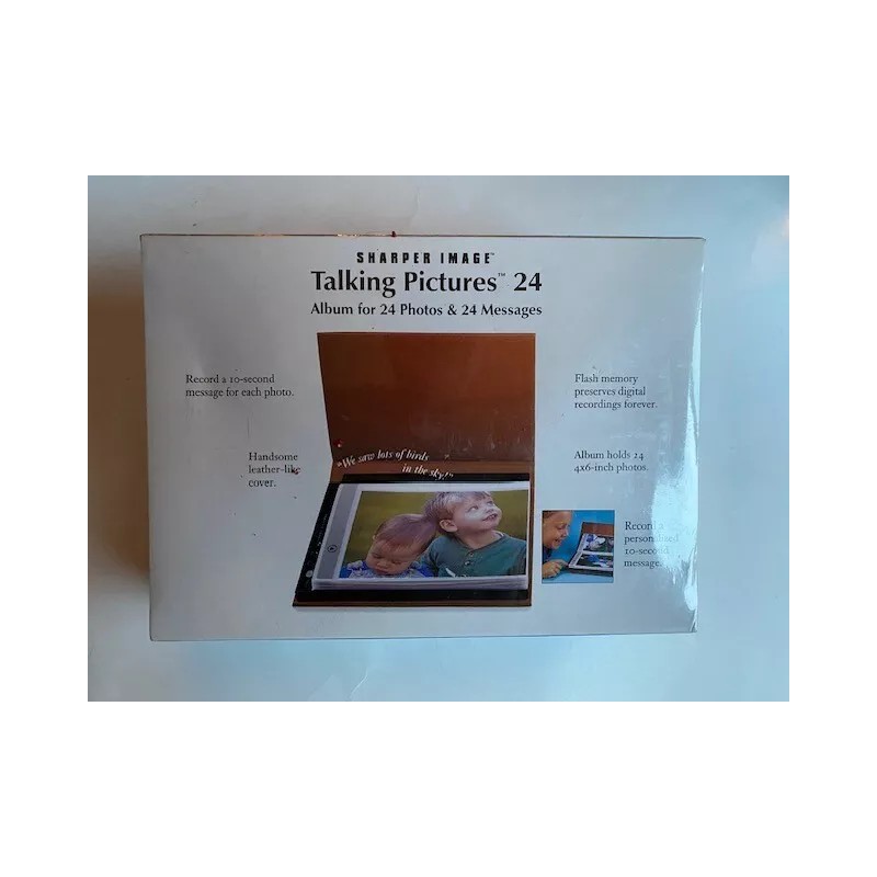 Sharper Image Talking Pictures Album for 24 4"x6" Photos Messages