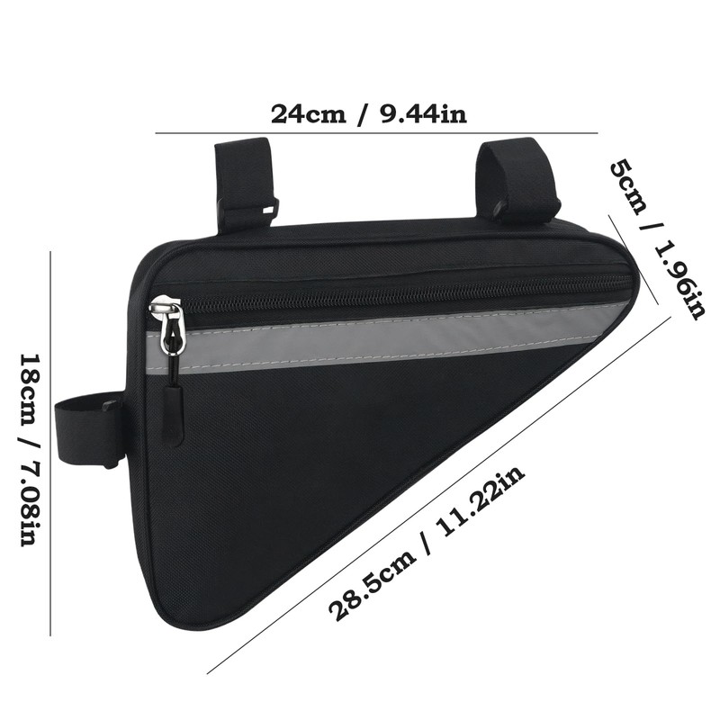 Lunaanda Bicycle Bag Frame, Waterproof Bicycle Triangle Bag with Reflective