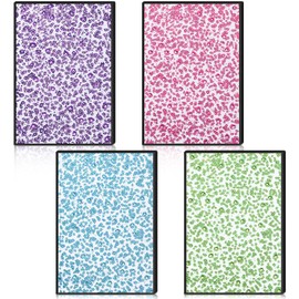 Mooliwe 4 Pcs 5D Diamond Painting Notebook for Adults, Diamond Art Journal DIY Diamond Art Kits Sets A5 Leather Painting Sketchbook Back to School Supplies Gifts for Adults Beginners(Dot)