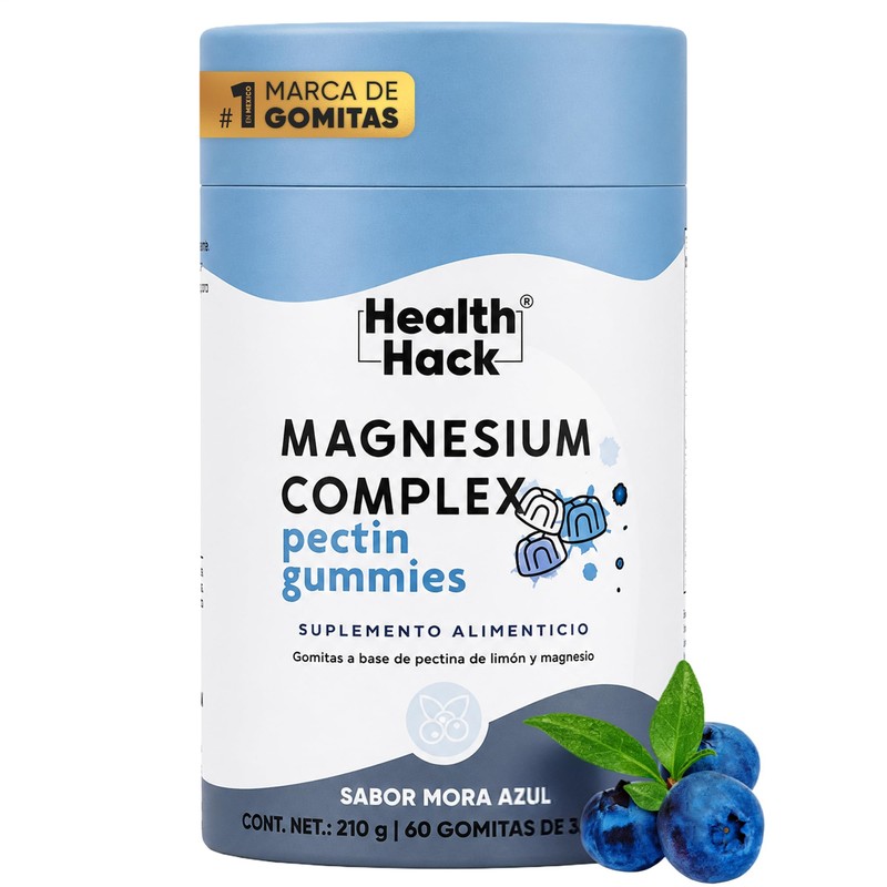 Magnesio Complex con Glicinato y Citrato 60 Gomitas Sin Azúcar