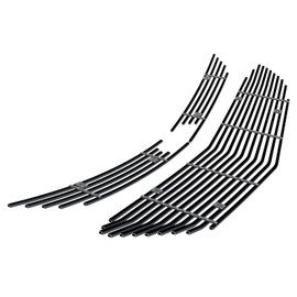 APS Compatible with Chevy Equinox 2018-2021 Bar Style Main Upper Stainless Steel Black 8x6 Horizontal Billet Front Grill Grille Insert C65198J