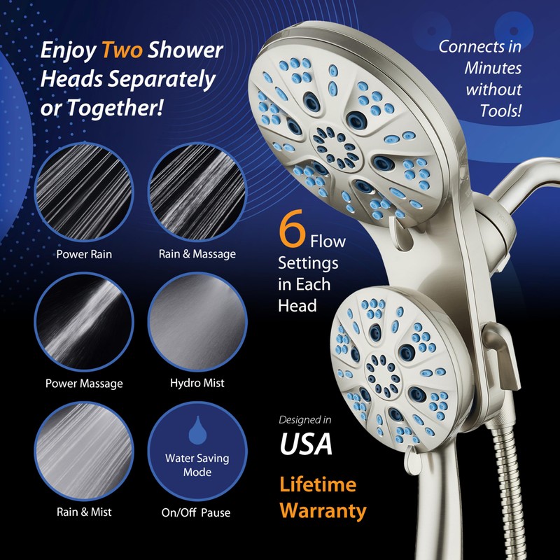 AquaCare Magneton High-Pressure 48-mode Luxury 3-way Combo System with Magnetic