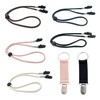 Pack of 5 Windproof Hat Ropes, 2 Pieces Hat Clips,