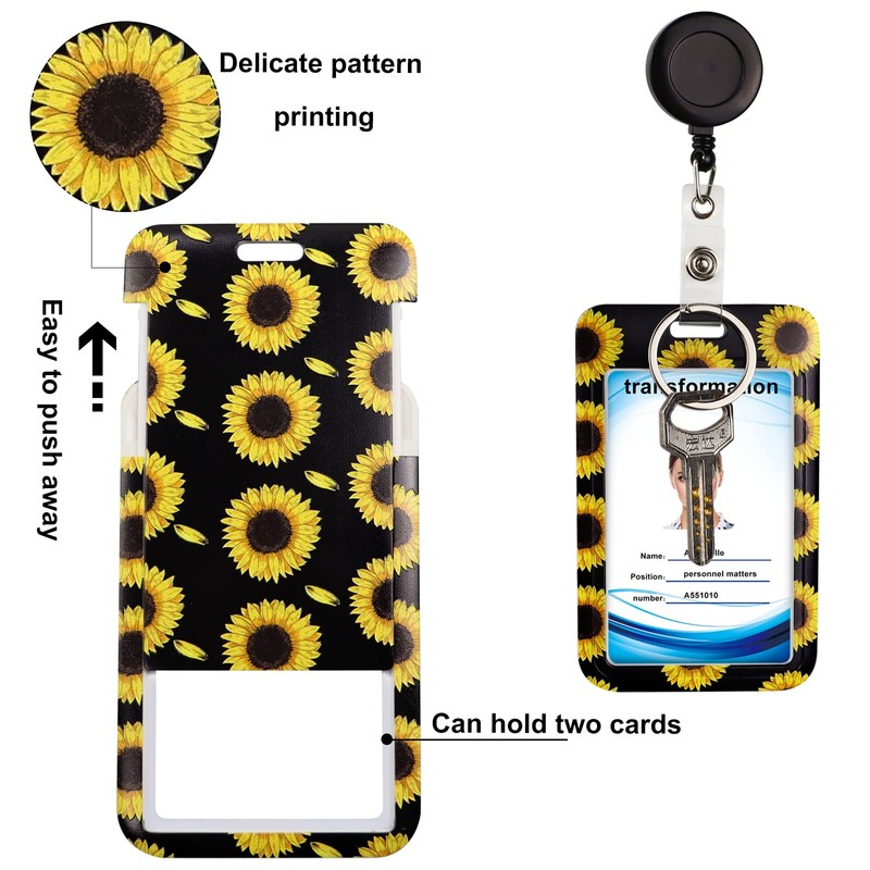 ID Badge Holder, Heavy Duty Retractable Badge Holder Reel, Key