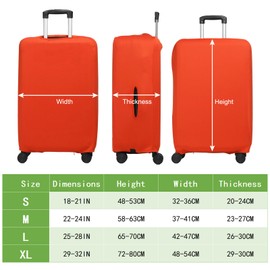 PATIKIL Luggage Cover, Suitcases Covers Elastic Carry on Protector Washable Scratch-Resistant Fits 29-32 Inch Luggage for Travel Business Trips, Orange Red