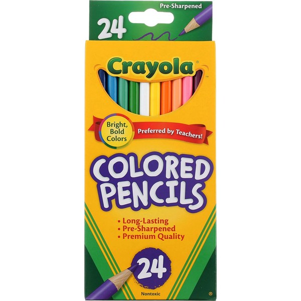 Crayola Colored Pencils Long 24 in a Pack (Pack of 4) 96 Pencils Total