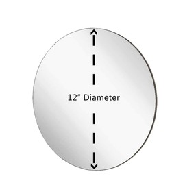 Marketing Holders 2 Pack Acrylic Mirror Round 12 Inch Lightweight Reflective Frameless Disc for Elegant DIY Home Decor and Unique Mirrored Decorative Gallery Walls