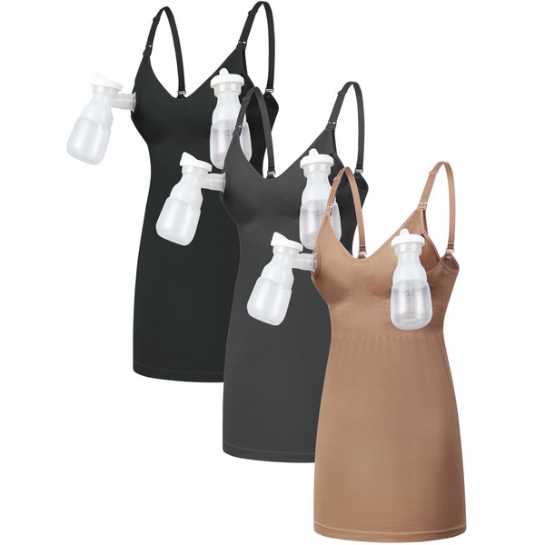 GXXGE Nursing Bra Pumping Bra Hands Free Maternity Nursing Tank