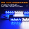 Xprite LED Emergency Traffic Advisor Strobe Dual Light Bar w/Controller,