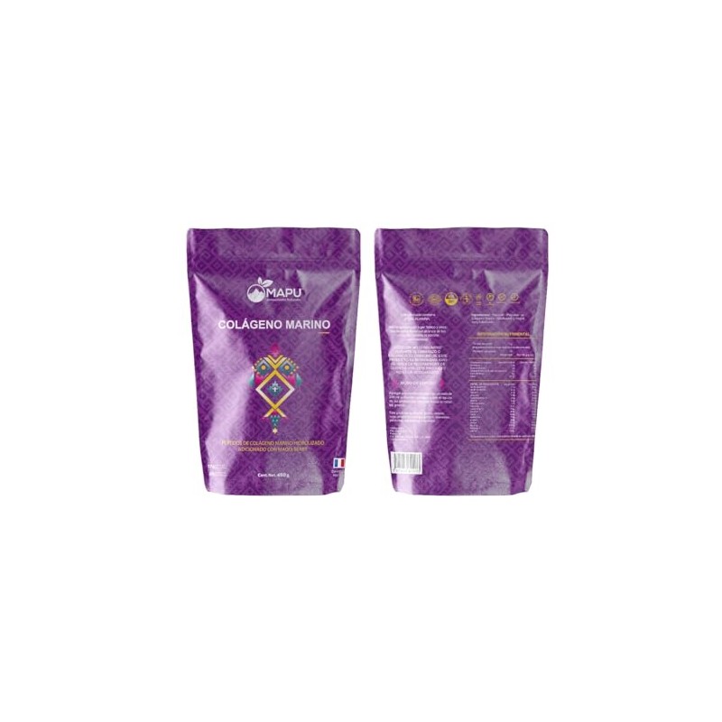 Mapu Colágeno Marino Hidrolizado con Maqui Berry, Suplemento Nutricional, 450g